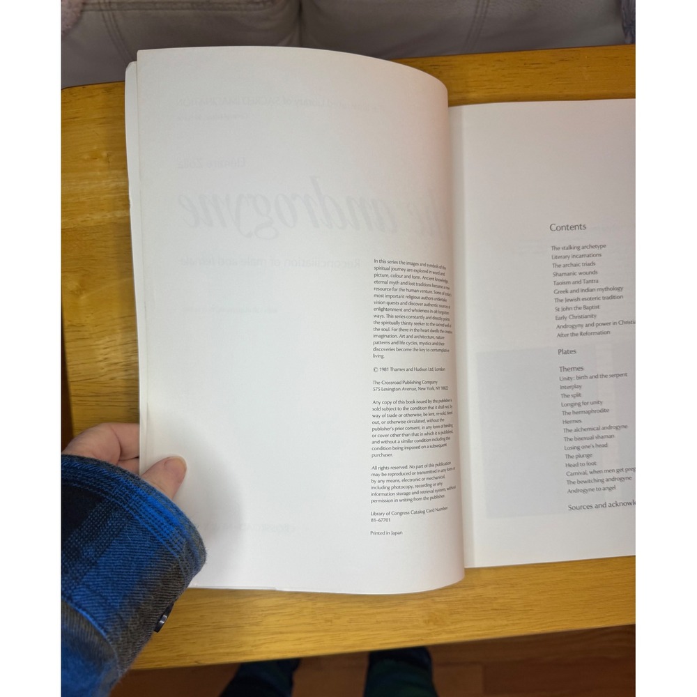The Androgyne by Elemiere Zolla Illustrated Book Reconciliation Male Female 1981 - Picture 3 of 10
